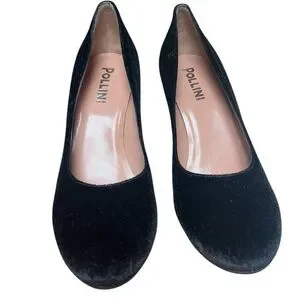 Pollini | Shoes | Nwt Bianca Di Pollini Black Velvet Pump 6 | Poshmark